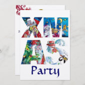 Invitation PÈRE NOËL MUSICALE & SNOWMAN XMAS NIGHT PARTY Cham (Devant / Derrière)