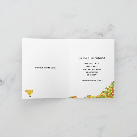 Invitation Père Noël Nacho avec chips (Intérieur)
