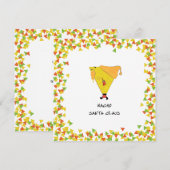 Invitation Père Noël Nacho avec des Chips (Devant / Derrière)