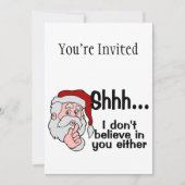 Invitation Père Noël ne croit pas en vous non plus (Devant)