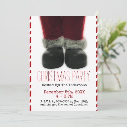 Invitation Père Noël Noël (Debout devant)