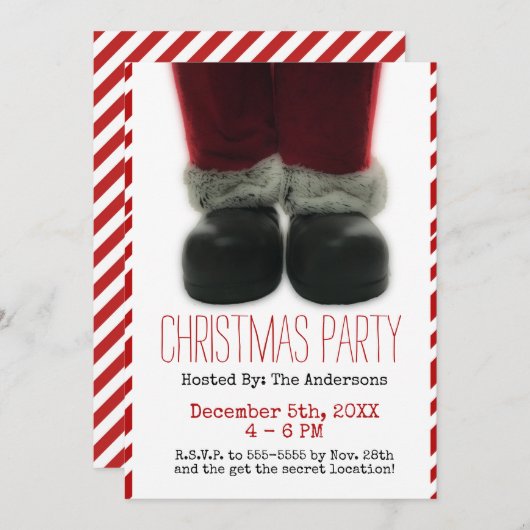 Invitation Père Noël Noël (Devant / Derrière)