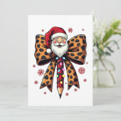 Invitation Père Noël Nœud Coquette École Enseignement  (Debout devant)