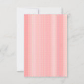 Invitation Père Noël noir rayure rouge et blanche (Dos)