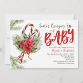 Invitation Père Noël Nous Apporte Un Baby shower De Noël Pour (Devant)