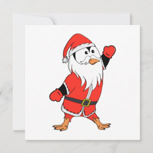 Invitation Père Noël Penguin Prêt pour Noël