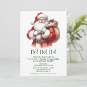 Invitation Père Noël Présente le Parti Vert (Debout devant)