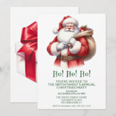 Invitation Père Noël Présente le Parti Vert (Devant / Derrière)