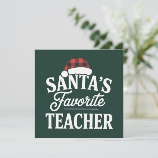 Invitation Père Noël Professeur Préféré Enseignant Noël Ensei (Debout devant)