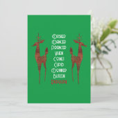 Invitation - Père Noël Reindeer - Rudolph (Debout devant)