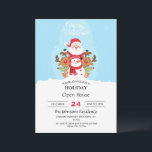 Invitation Père Noël, rennes et bonhomme de neige<br><div class="desc">santa claus reindeer reindeer,  lovely art colorful comic ,  snowflake drawing title joy ,  nose man frozen friends ,  cheerful kids happiness animal ,  fun winter funny red ,  cartoon xmas snowman character snowman ,  , </div>