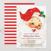 Invitation Père Noël Rétro Noël (Devant / Derrière)