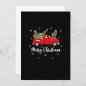 Invitation Père Noël Riding Arbre de Noël Camion Berger Allem (Devant / Derrière)