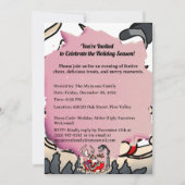 Invitation Père Noël rustique en suspension avec lanterne (Devant)