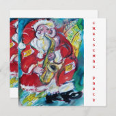 INVITATION PÈRE NOËL & SAX, PARTI NOËL (Devant / Derrière)