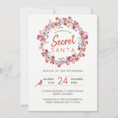 Invitation Père Noël secrète | Fête de Noël hiver (Devant)