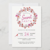 Invitation Père Noël secrète | Fête de Noël hiver (Devant)