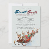 Invitation Père Noël Sleigh Secret Père Noël Christmas Party (Devant)