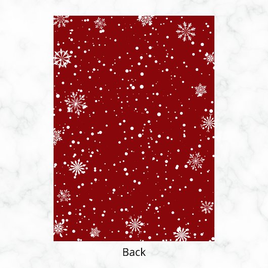 Invitation Père Noël Sleigh & Snowflakes