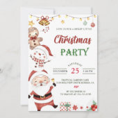 Invitation Père Noël Snowman Christmas Party (Devant)