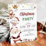 Invitation Père Noël Snowman Christmas Party<br><div class="desc">Invitation à la fête de Noël de père Noël Snowman</div>