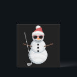 Invitation Père Noël Snowman Golf Ball Christmas Golfer Cadea<br><div class="desc">Père Noël Snowman Golf Ball Christmas Golfer Cadeau</div>