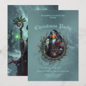 Invitation Père Noël sombre des ombres – Squelette de Noël go (Devant / Derrière)