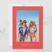 Invitation Père Noël sur la plage Vacances d'été (Dos)