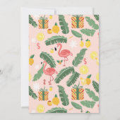 Invitation Père Noël sur une île tropicale Noël à la fête de  (Dos)