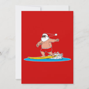 Invitation Père Noël surf