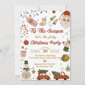 Invitation Père Noël Tis The Season Christmas Party (Devant)