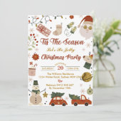 Invitation Père Noël Tis The Season Christmas Party (Debout devant)