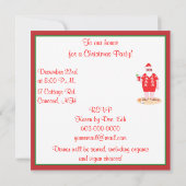 Invitation Père Noël tropical (Dos)