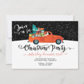Invitation Père Noël Truck Noël Tree Party (Devant)