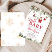 Invitation Père Noël Vêtements pour bébés Baby shower de Noël