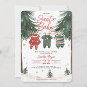 Invitation Père Noël Vêtements pour bébés LigneBaby shower Pi (Devant)