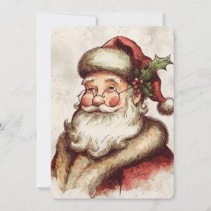 Invitation Père Noël vintage