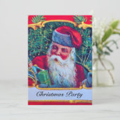 INVITATION PÈRE NOËL VINTAGE CHRISTMAS PARTI (Debout devant)