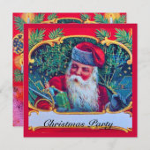 INVITATION PÈRE NOËL VINTAGE NOËL PARTI 1 (Devant / Derrière)