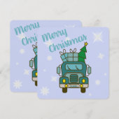 Invitation Père Noël vue de devant Joyeux Noël (Devant / Derrière)