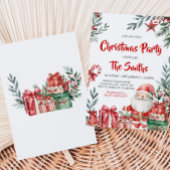 Invitation Père Noël Winter Christmas Party
