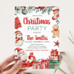 Invitation Père Noël Winter Gingpain fête de Noël<br><div class="desc">Diffusez la joie des fêtes avec notre invitation personnalisable de Noël imprimable,  parfait pour rassembler des amis et la famille pour une fête festive. Avec des designs élégants et un texte facile à éditer,  cette invitation donne le ton pour une saison de vacances joyeuse. 28SE B</div>