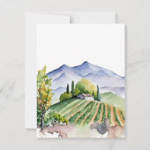 Invitation Père Noël Ynez Vignoble Pays Vignoble Aquarelle (Dos)