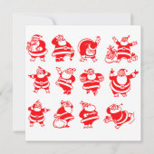 Invitation Pères Noël Rétro (Devant)