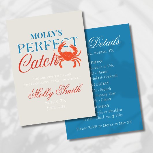 Invitation Perfect Catch - Design nuptial côtier