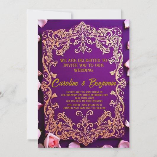 Invitation Perfect for Classic, Romantic, or Luxury (Devant)