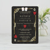 Invitation Perfect Pair Ace Casino Las Vegas Poker Wedding (Debout devant)