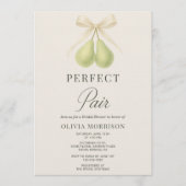 Invitation Perfect Pair Bow QR Code Bridal Shower (Devant)