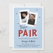 Invitation Perfect Pair Casino Theme Engagement Party (Devant)