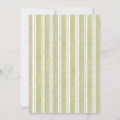 Invitation Perfect pair sage green stripe pear bridal shower (Dos)